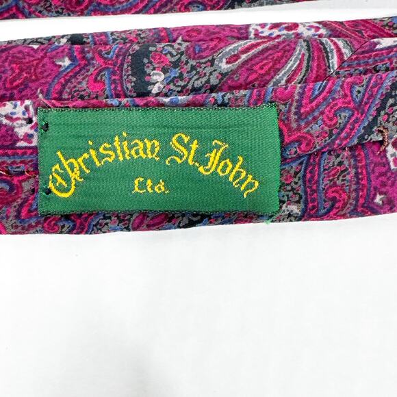 Vintage Oscar de la Renta Silk Tie - Picture 6 of 8